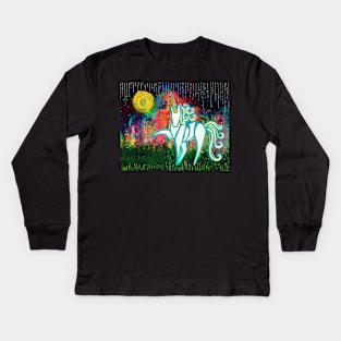 Dancing with the Magic - Unicorn Inner Power Painting by Magic with Mellie Kids Long Sleeve T-Shirt